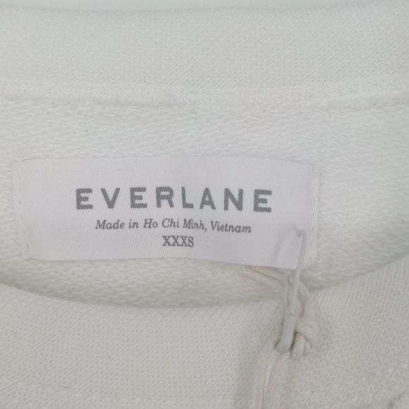 Everlane Women Men The Classic French Terry Crew Sweater‎ White Size XXXS - Picture 4 of 15